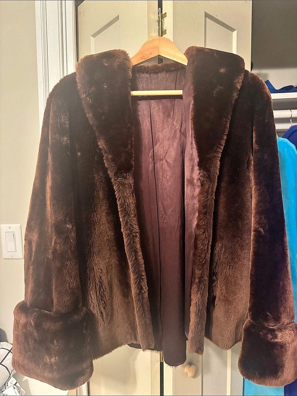 VINTAGE Fur Coat in Brown No Tags AS IS